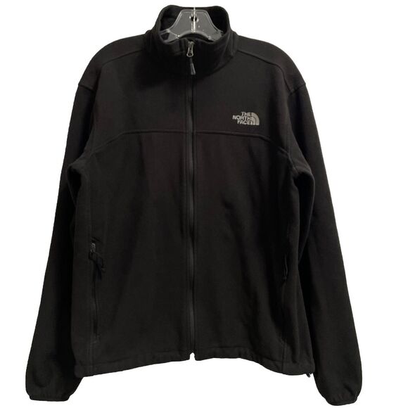 The North Face Large Fleece Jacket Men’s Full Zip Black Skiing Snowboarding - Picture 1 of 9
